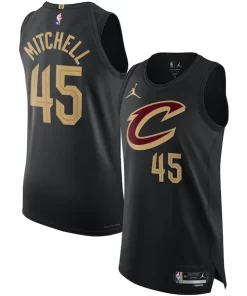Donovan Mitchell Cleveland Cavaliers Jordan Tendance Brand Authentic Player Jersey Statement Edition Black