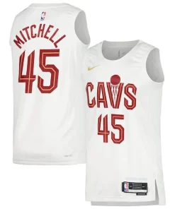 Donovan Mitchell Cleveland Éclatant Cavaliers Nike Unisex Swingman Jersey Association Edition White/Wine
