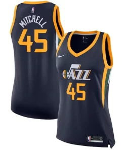 Donovan Mitchell Distingué Utah Jazz Nike Women's Swingman Jersey Icon Edition Navy