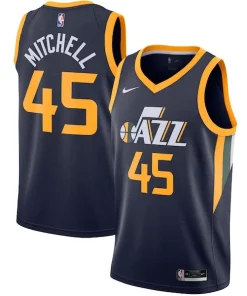 Donovan Mitchell Utah Jazz Nike 2020/21 Distingué Swingman Jersey Navy Icon Edition
