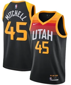 Donovan Mitchell Utah Jazz Nike 2021/22 Swingman Player Unique Jersey Black City Edition