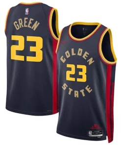 Draymond Green Golden Dashing State Warriors Nike Unisex 2024/25 Swingman Player Jersey City Edition Navy