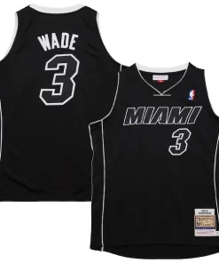 Dwyane Captivant Wade Miami Heat 2011/12 Hardwood Classics Authentic Jersey Black