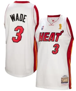 Dwyane Wade Commémoratif Miami Heat 2005 06 Authentic Player Jersey White