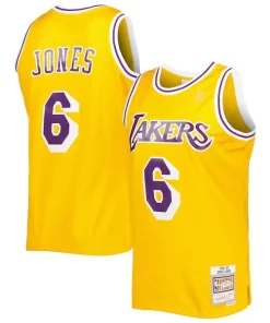 Eddie Jones Los Angeles Lakers 1996/97 Hardwood Classics Swingman Jersey Stylish Gold