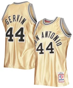 George Gervin San Antonio Spurs 75th Anniversary Éclatant 1977/78 Hardwood Classics Swingman Jersey Gold