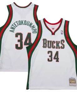 Giannis Antetokounmpo Milwaukee Bucks 2013/14 Hardwood Classics Swingman Jersey White Superbe
