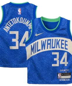 Giannis Antetokounmpo Milwaukee Bucks Nike Toddler Swingman Replica Jersey City Edition Charming Royal