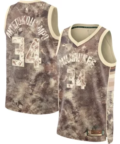 Giannis Antetokounmpo Milwaukee Bucks Nike Unisex Select Moderne Series Swingman Jersey Brown