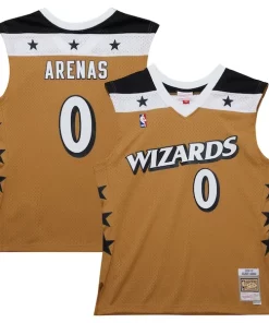 Gilbert Arenas Washington Wizards 2006/07 Dashing Hardwood Classics Swingman Jersey Gold
