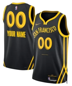 Golden State Warriors Nike Incontournable Unisex 2023/24 Custom Swingman Jersey Black City Edition
