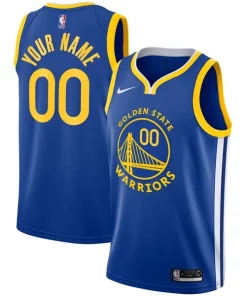 Golden State Warriors Nike Unisex 2019/20 Custom Swingman Jersey Royal Icon Edition Distingué
