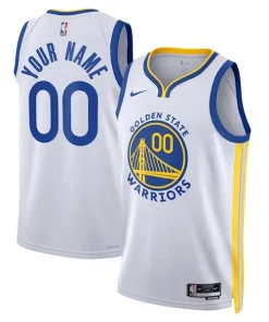 Golden State Warriors Nike Unisex Swingman Premium Custom Jersey White Association Edition
