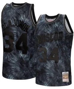 Hakeem Olajuwon Houston Rockets Hardwood Tendance Classics 1993/94 Tie Dye Swingman Jersey Black
