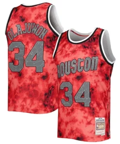 Hakeem Olajuwon Houston Vibrant Rockets 1993/94 Galaxy Swingman Jersey Red