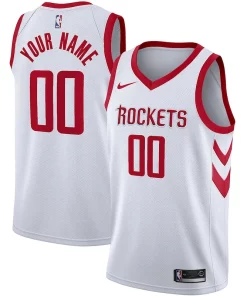 Houston Premium Rockets Nike Swingman Custom Jersey Association Edition White