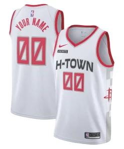 Houston Rockets Nike 2019/20 Swingman Custom Jersey White City Moderne Edition