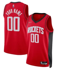 Houston Rockets Nike Dashing 2021/22 Diamond Swingman Custom Jersey Icon Edition Red