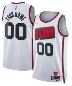 Houston Rockets Nike Unisex 2024/25 Custom Swingman Jersey City Classique Edition White