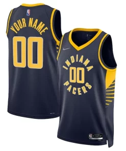 Indiana Pacers Nike 2021/22 Diamond Swingman Custom Élégant Jersey Icon Edition Navy