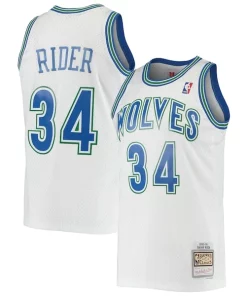 Isaiah Rider Minnesota Timberwolves 1995/96 Hardwood Classics Notable Swingman Jersey White