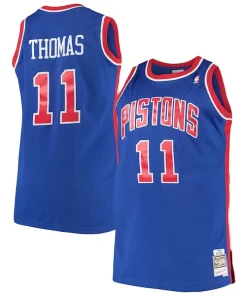 Isaiah Thomas Detroit Pistons 1988/89 Big & Tall Hardwood Uniques Classics Swingman Jersey Royal