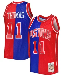 Isiah Thomas Isiah Thomas Hardwood Classics 1988/89 Split Swingman Jersey Moderne Blue/Red