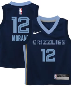 Ja Morant Memphis Grizzlies Nike Preschool Personalisable Swingman Player Jersey Icon Edition Navy