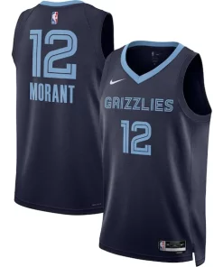 Ja Morant Memphis Grizzlies Nike Unisex Swingman Jersey Icon Authentique Edition Navy/White