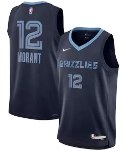 Ja Morant Memphis Grizzlies Nike Youth Swingman Splendide Jersey Icon Edition Navy