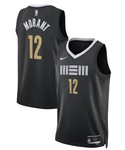 Ja Morant Memphis Incontournable Grizzlies Nike Unisex 2023/24 Swingman Jersey Black City Edition