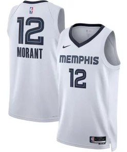 Ja Superbe Morant Memphis Grizzlies Nike Unisex Swingman Jersey Association Edition White/Navy