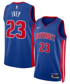 Jaden Ivey Detroit Pistons Nike Unisex 2022 NBA Draft First Round Pick Swingman Jersey Icon Éclatant Edition Blue