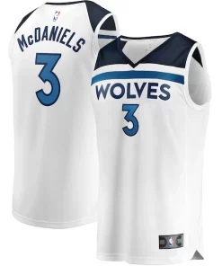 Jaden McDaniels Minnesota Timberwolves Youth Exclusif Fast Break Replica Player Jersey Association Edition White