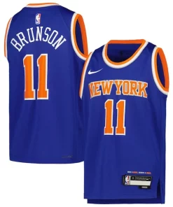 Jalen Brunson New York Knicks Nike Youth Swingman Jersey Uniques Icon Edition Blue