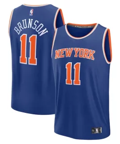 Jalen Brunson New York Knicks Fast Break Confortable Replica Player Jersey Icon Edition Blue