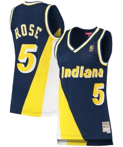 Jalen Rose Indiana Pacers Women's 1996/97 Hardwood Classics Swingman Jersey Navy Refiné