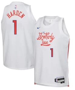 James Harden Philadelphia 76ers Nike Youth 2022/23 Swingman Jersey City Edition White Confortable