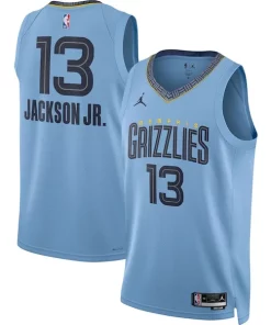 Jaren Jackson Jr. Memphis Grizzlies Jordan Unique Brand Unisex Swingman Jersey Statement Edition Light Blue