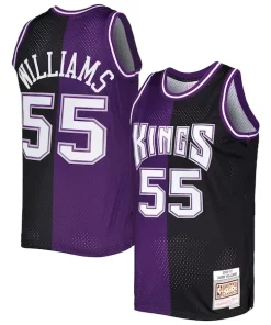 Jason Williams Sacramento Kings Hardwood Splendide Classics 2000/01 Split Swingman Jersey Purple/Black