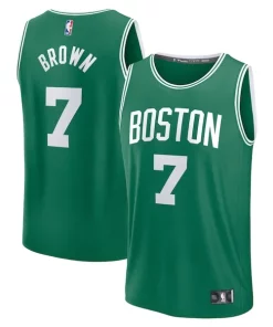 Jaylen Brown Boston Celtics Fast Break Replica Player Jersey Icon Élégant Edition Kelly Green