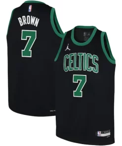 Jaylen Brown Uniques Boston Celtics Jordan Brand Youth Swingman Jersey Statement Edition Black