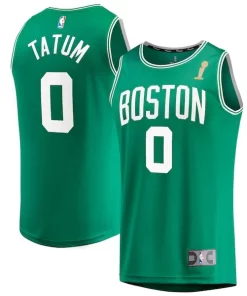 Jayson Tatum Boston Celtics 2024 NBA Finals Champions Fast Break Replica Player Jersey Kelly Green Incontournable Icon Edition