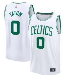 Jayson Tatum Boston Celtics Fast Break Stylish Replica Player Jersey Association Edition White