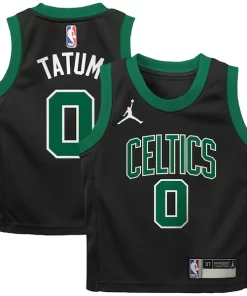 Jayson Tatum Boston Celtics Jordan Brand Preschool 2022/23 Replica Jersey Statement Confortable Edition Black
