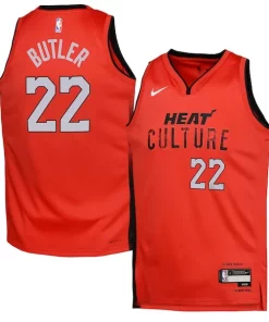 Jimmy Butler Miami Heat Nike Captivant Youth 2024/25 Swingman Player Jersey City Edition Red