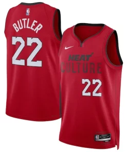 Jimmy Butler Miami Heat Nike Unisex 2024/25 Swingman Player Jersey City Vibrant Edition Red