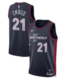 Joel Embiid Philadelphia 76ers Nike Unisex 2023/24 Swingman Jersey Navy Tendance City Edition