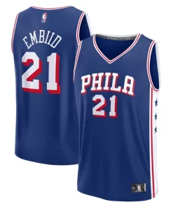Joel Embiid Philadelphia Luxueux 76ers Fast Break Replica Player Jersey Icon Edition Royal