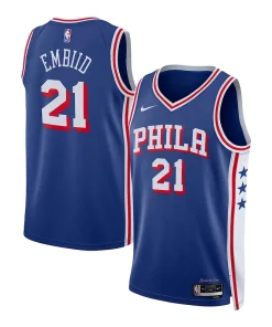 Joel Embiid Philadelphia Sophistiqué 76ers Nike Youth Swingman Jersey Icon Edition Royal
